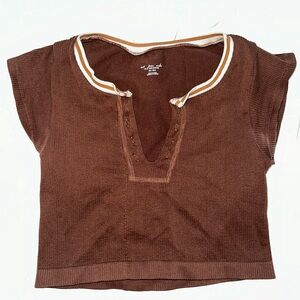 Out from Under Go For Gold seamless top in brown
